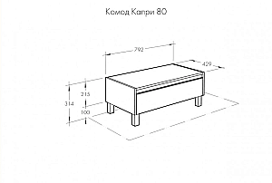Нижняя тумба Акватон Капри 80 светлое дерево для ванной в интернет-магазине сантехники Sanbest