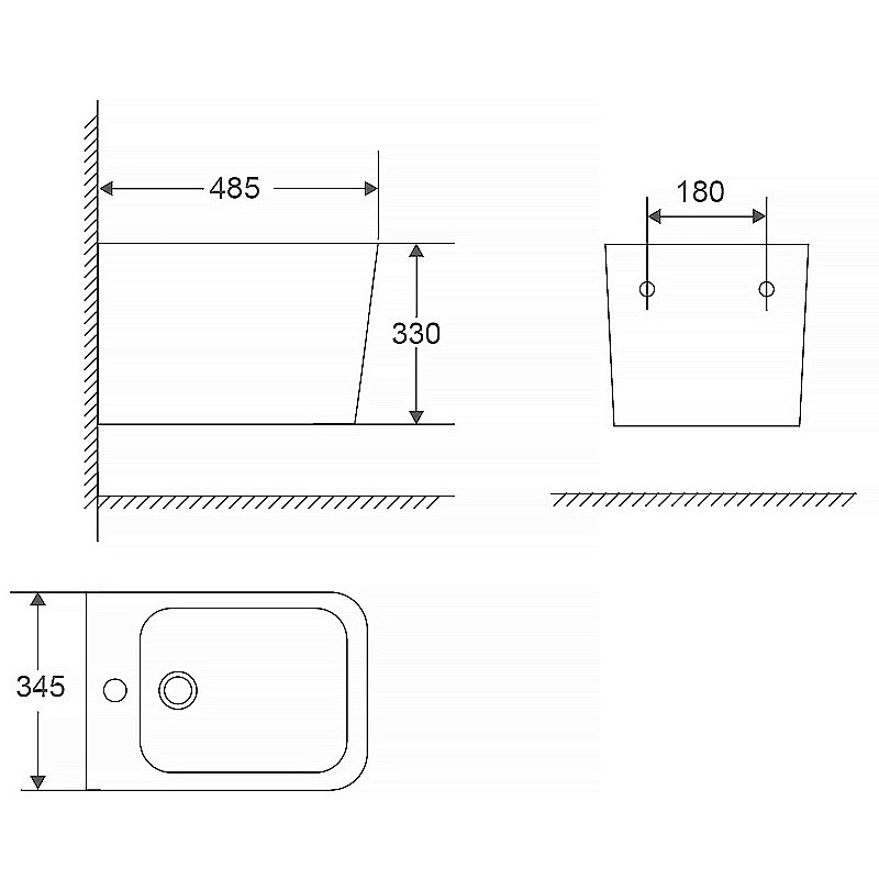 Биде Azario Teramo AZ-0052F белое купить в интернет-магазине Sanbest