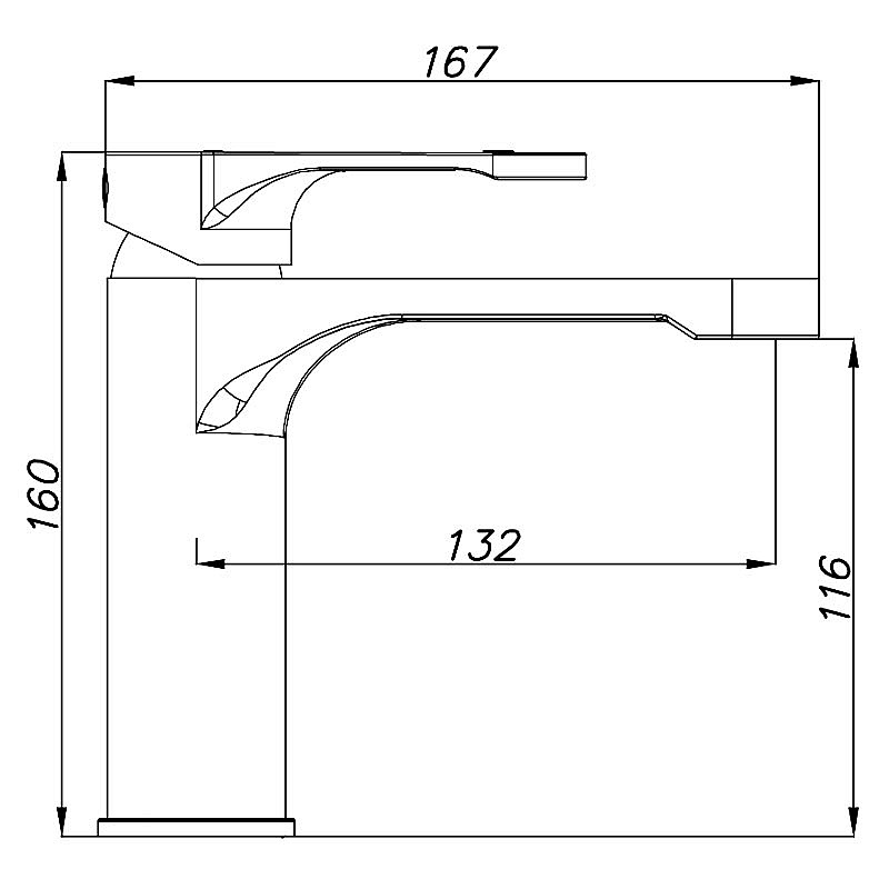 Смеситель для раковины Azario VIANO AZ-158345224 черный матовый купить в интернет-магазине сантехники Sanbest