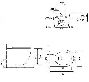 Унитаз подвесной SantiLine SL-5107 зеленый матовый, безободковый, с крышкой микролифт купить в интернет-магазине Sanbest