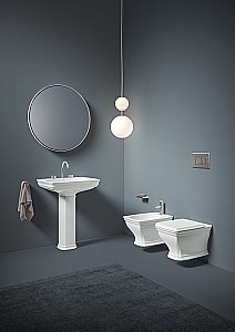 Раковина с пьедесталом Artceram Civitas 68 CIL001 01 00 *1/CIC001 01 00 bi*1 белая купить в интернет-магазине Sanbest