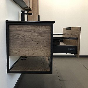 Тумба с раковиной Comforty Бонн 00-00001937 90 дуб темный для ванной в интернет-магазине Sanbest