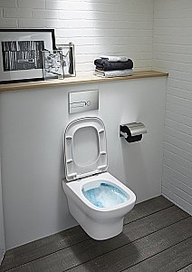 Унитаз подвесной Jacob Delafon Vox E21772RU-00 безободковый, с крышкой микролифт, белый купить в интернет-магазине Sanbest