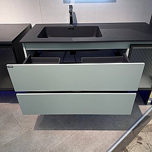 Тумба с раковиной Orans 2055120L2GC 120 серо-зеленая матовая для ванной в интернет-магазине Sanbest