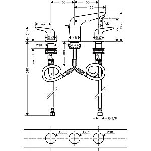 Смеситель для раковины Hansgrohe Novus 100 71140000 купить в интернет-магазине сантехники Sanbest