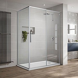 Душевой уголок Vincea Slim-U VSR-2SU9012CL 90x120 стекло прозрачное/профиль хром купить в интернет-магазине Sanbest