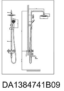 Душевая система D&K Hessen Goethe DA1384741E09 купить в интернет-магазине сантехники Sanbest