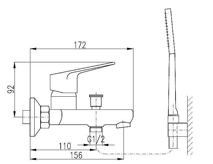 Смеситель для ванны Rav-Slezak VICTORIA VI254.5/1 купить в интернет-магазине сантехники Sanbest