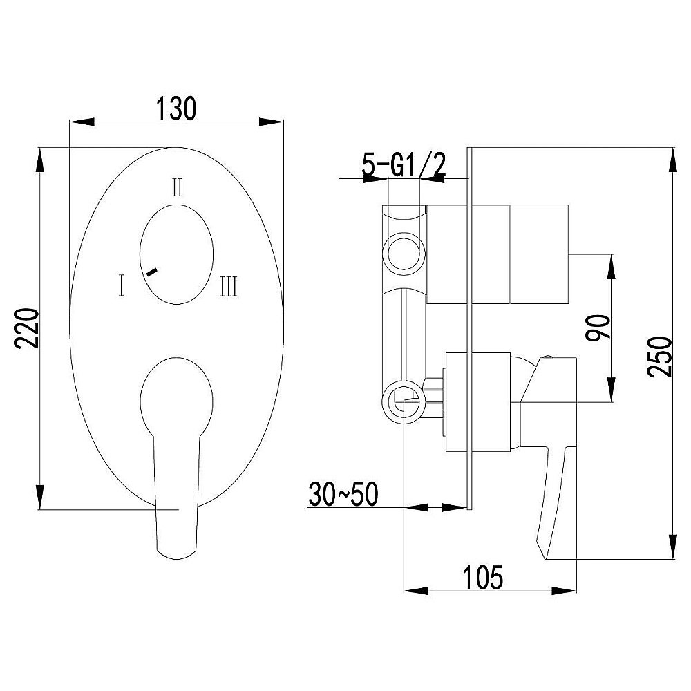 Смеситель для душа Lemark Atlantiss LM3228C купить в интернет-магазине сантехники Sanbest