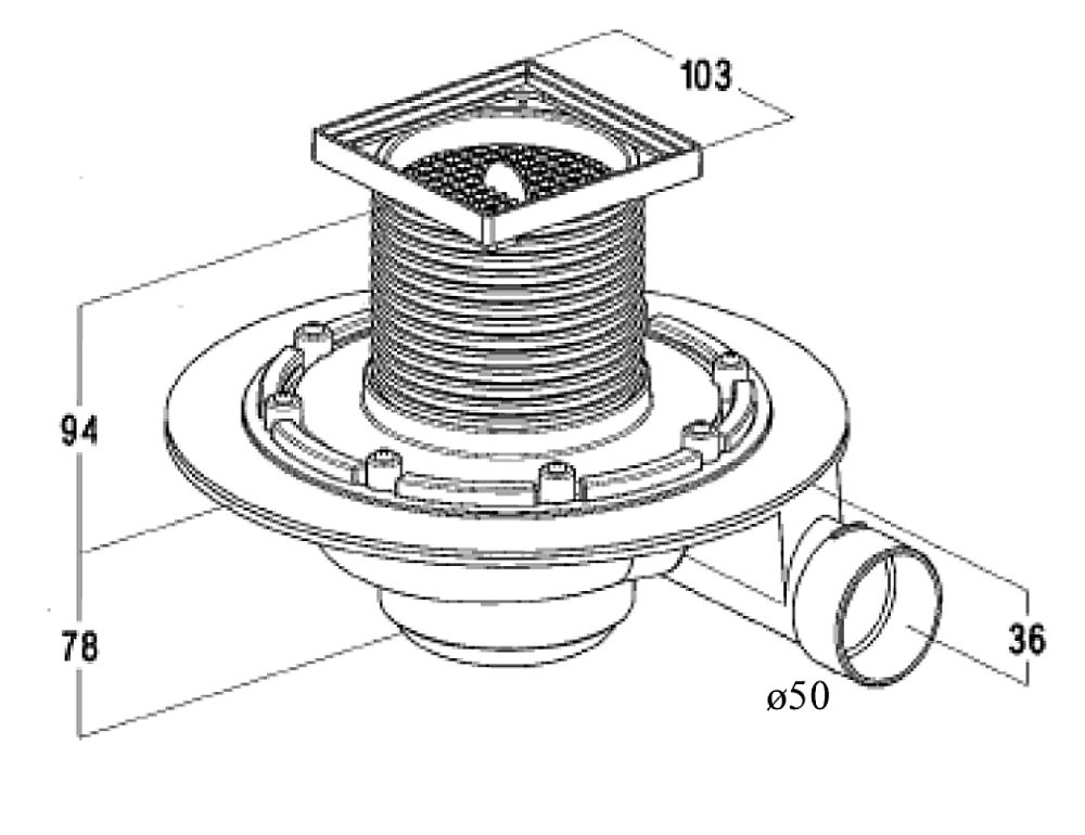 Душевой трап Radaway Turbosol купить в интернет-магазине Sanbest