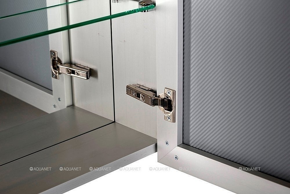 Зеркальный шкаф De Aqua Алюминиум 261749 50 серебро купить в интернет-магазине сантехники Sanbest