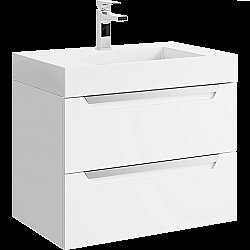 Тумба под раковину Aqwella Cube 70 CUB0107W белая купить в интернет-магазине сантехники Sanbest