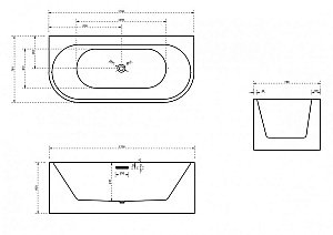 Акриловая ванна Abber AB9310 170х78 купить в интернет-магазине Sanbest