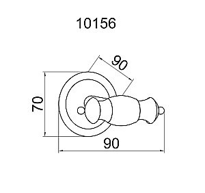 Крючок Boheme Palazzo Nero 10156 купить в интернет-магазине сантехники Sanbest