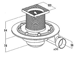 Душевой трап Radaway Turbosol купить в интернет-магазине Sanbest
