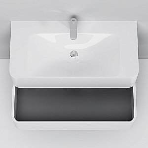 Тумба с раковиной AM.PM Sensation 100 белая глянцевая для ванной в интернет-магазине Sanbest