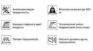 Душевой поддон RGW Stone Tray STE MB 52342810-14 80x100 черный мрамор купить в интернет-магазине Sanbest