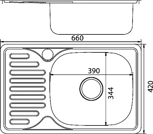 Кухонная мойка Mixline ML 42х66 5305 сталь купить в интернет-магазине сантехники Sanbest
