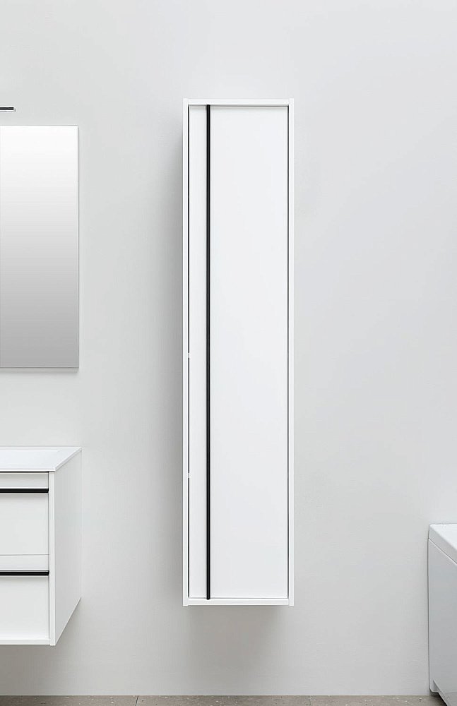 Шкаф-пенал Aquanet Lino 253909 35 белый матовый для ванной в интернет-магазине сантехники Sanbest