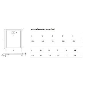 Душевой поддон Excellent Lavano 100x80 серый купить в интернет-магазине Sanbest