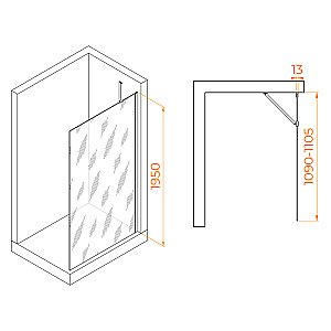 Душевое ограждение RGW WA-110W 110 стекло прозрачное/профиль белый купить в интернет-магазине Sanbest