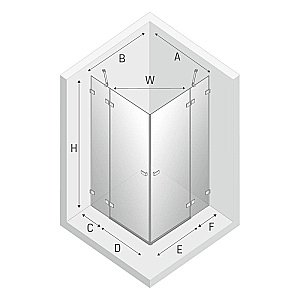 Душевой уголок NEW TRENDY AVEXA BLACK EXK-1619 100x120 стекло прозрачное/профиль черный купить в интернет-магазине Sanbest