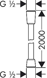 Душевой шланг Hansgrohe Isiflex 28274000 хром купить в интернет-магазине сантехники Sanbest