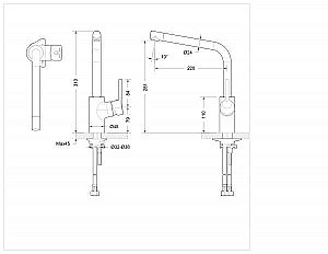 Смеситель для кухни BRAVAT Palace F7172217CP-1-RUS купить в интернет-магазине сантехники Sanbest