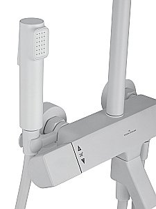 Душевая система с термостатом WONZON & WOGHAND The ONE WW-B3094-MW белый матовый купить в интернет-магазине сантехники Sanbest
