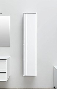 Шкаф-пенал Aquanet Lino 253909 35 белый матовый для ванной в интернет-магазине сантехники Sanbest