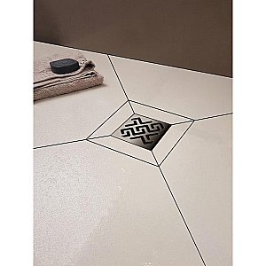 Душевой трап боковой Berges Zentrum Antik 15х15 090365 матовый хром купить в интернет-магазине Sanbest