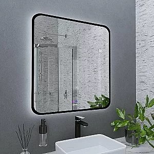 Зеркало Grossman ELEGANS-норма Black 90x80 1790802 черное в ванную от интернет-магазине сантехники Sanbest