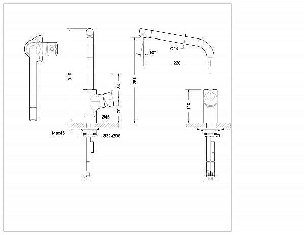 Смеситель для кухни BRAVAT Palace F7172217CP-1-RUS купить в интернет-магазине сантехники Sanbest