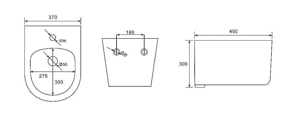 Биде Aquatek Мия AQ1004-MB черное купить в интернет-магазине Sanbest