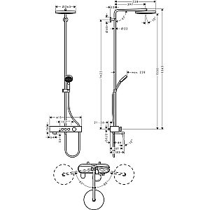 Душевая система Hansgrohe Pulsify 24230000 купить в интернет-магазине сантехники Sanbest