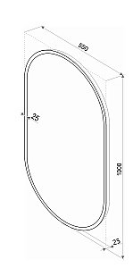 Зеркало Континент Delight ЗЛП458 55x100 в ванную от интернет-магазине сантехники Sanbest