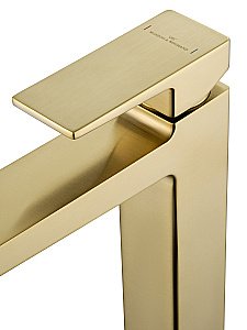 Смеситель для раковины высокий WONZON & WOGHAND CUBE 2.0 WW-88019068-BG золото брашированное купить в интернет-магазине сантехники Sanbest