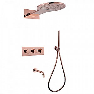 Душевая система Abber WASSER KREIS AF8150RG черная матовая купить в интернет-магазине сантехники Sanbest