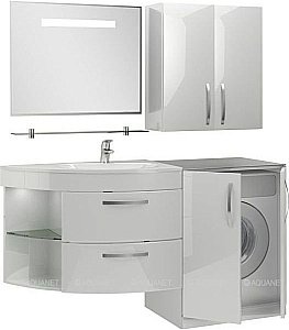 Шкаф для стиральной машины De Aqua Трио Люкс 185076 70 для ванной в интернет-магазине сантехники Sanbest