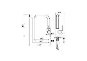Смеситель для кухни Aquatek Европа AQ1386CR хром купить в интернет-магазине сантехники Sanbest