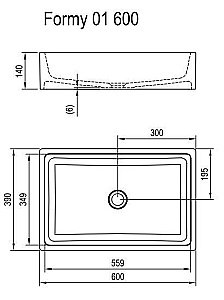 Раковина Ravak Formy 01 D 600 купить в интернет-магазине Sanbest