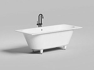 Ванна Salini Ornella AXIS S-Stone 103423MRH 170x75 белая/внутри RAL матовая купить в интернет-магазине Sanbest