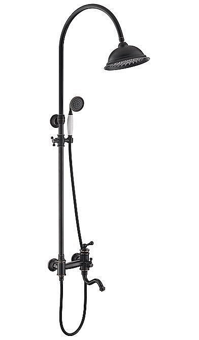 Душевая система Timo Adelia SX-6010/04 черная матовая купить в интернет-магазине сантехники Sanbest