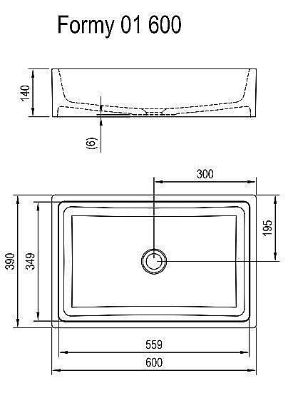 Раковина Ravak Formy 01 D 600 купить в интернет-магазине Sanbest