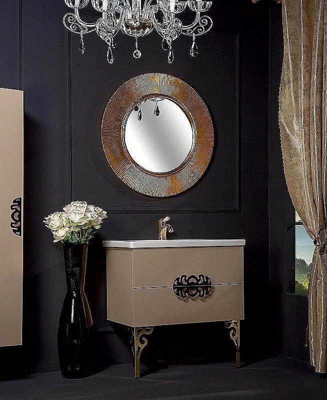 Зеркало Boheme NeoArt Shine 528-G light золото в ванную от интернет-магазине сантехники Sanbest