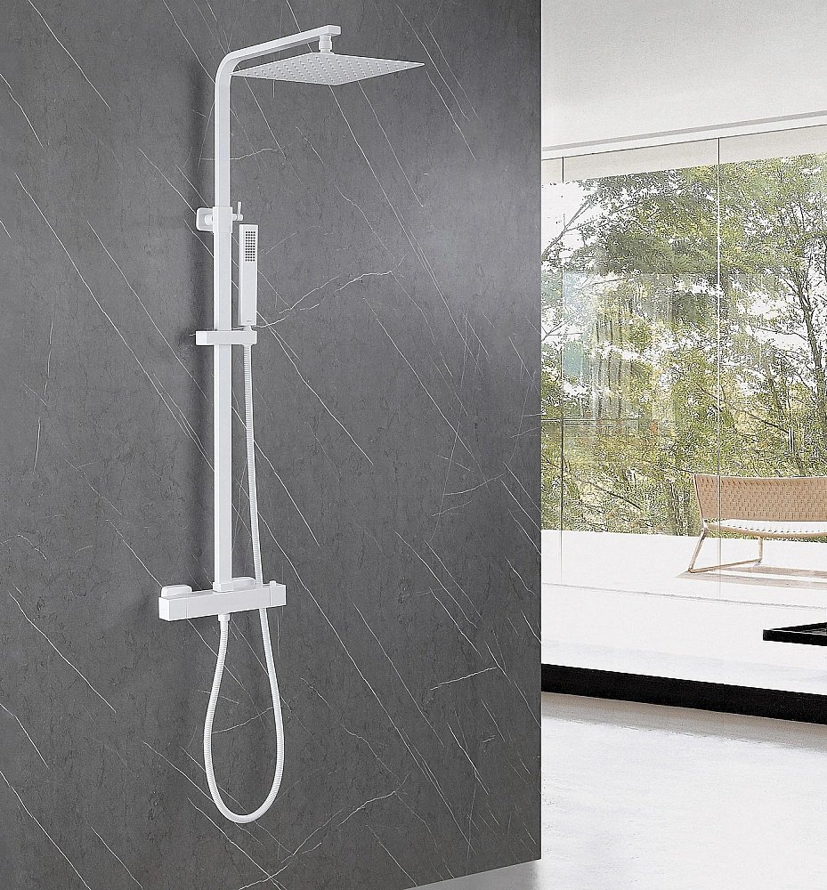 Душевая система ABBER Daheim AF8260WL белый матовый купить в интернет-магазине сантехники Sanbest