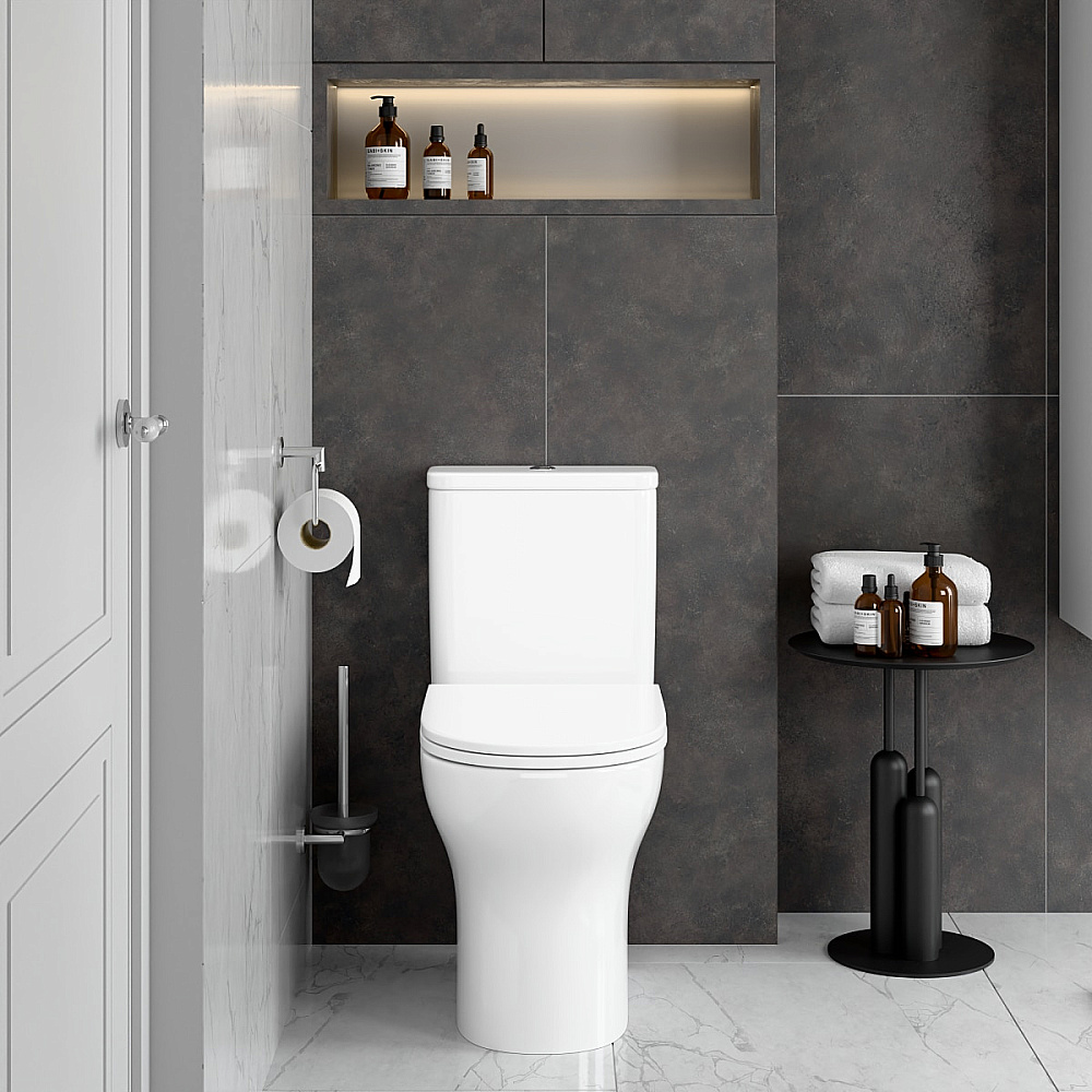 Унитаз-компакт VitrA M50 9889B003-7200 безободковый, смыв торнадо, с бачком, с сиденьем микролифт, белый купить в интернет-магазине Sanbest