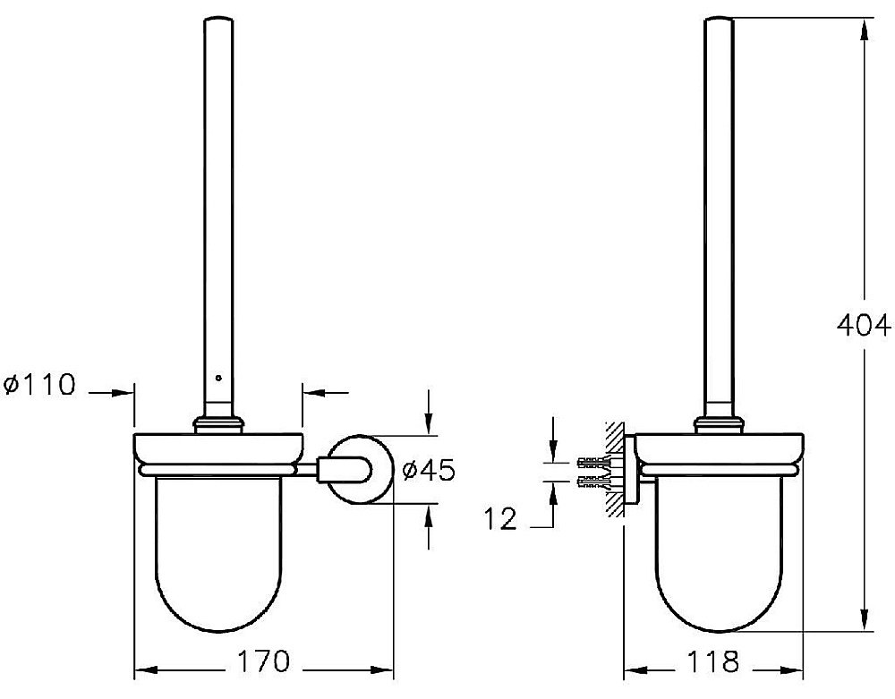 Ершик для туалета Vitra MINIMAX A44790 купить в интернет-магазине сантехники Sanbest