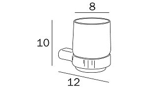 Стакан Inda Mito A2010NNE + R00100007 черный матовый купить в интернет-магазине сантехники Sanbest