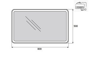 Зеркало BelBagno SPC-MAR-500-800-LED-TCH в ванную от интернет-магазине сантехники Sanbest